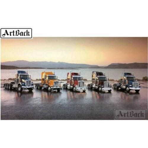 5d diy diamond painting truck full square drill diamond embroidery mosaic cross stitch decoration home