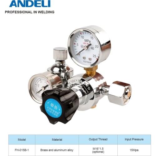 ANDELI FH-015B-1 Welding Gas Meter Argon Pressure Flow Regulator for TIG Welding machine Argon pressure reducer