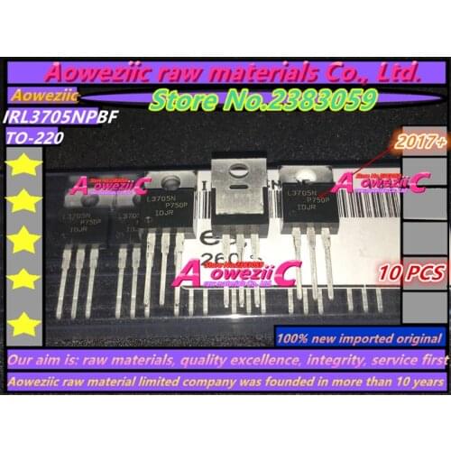 Aoweziic 2017+ 100% new imported original IRL3705NPBF IRL3705N L3705N TO-220 N-Channel MOSFET 55V 89A