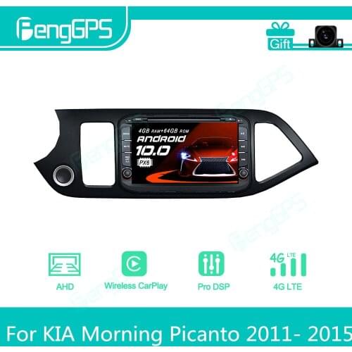 For KIA Morning Picanto 2011- 2015 Android Car Radio Stereo Multimedia DVD Player 2 Din Autoradio GPS Navigation PX6 Unit Screen