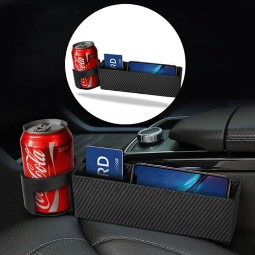 Car Organizer Phone Holder Auto Seat Crevice Storage Box Drink Cup Holder Car Seat Gap Catcher Seat Side Slit Car Storage Holder