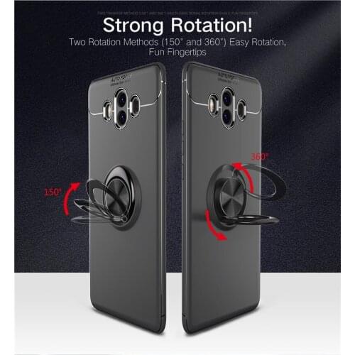 Huawei Mate 10 Pro Case Mate10Pro Car Holder Stand Magnetic Bracket Finger Ring Silicone Cover for Huawei Mate 10 Pro Coque Capa