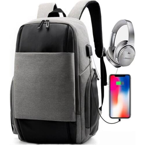 Cross-Border for Business Backpack Womens USB Charging Multi-functional Nylon Student School Bag Travel Computer Backpack Mens