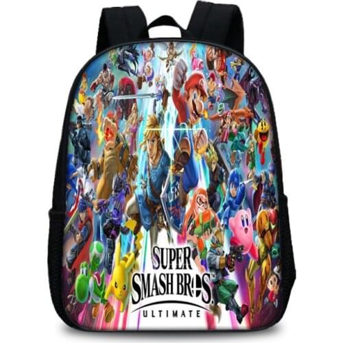 Cartoon super smash bros children school bags for boy girls kindergarten bags kids school backpack small toddler bag bookbag