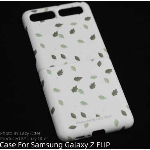 Case for Samsung Galaxy Z Flip,Galaxy Z Flip 5G Case, New Cartoon Cat Phone Case for Girl, Original Design LEAVES