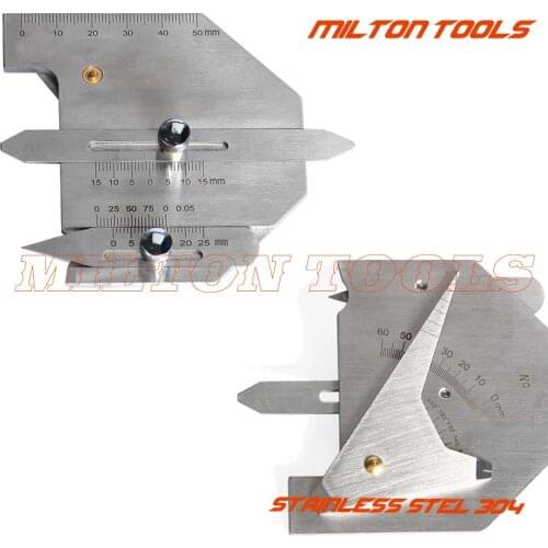 HJC60 Welding Gauge Weld bead height welding seam gap Ruler Gage Metric weld inspection caliper