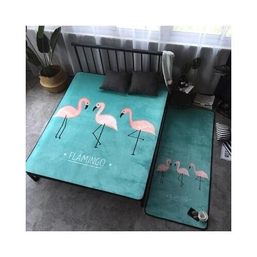 Creative Carpet Flamingo Design Rectangle Floor Bedroom Chair Seat Carpet Very Soft Baby Crawling Mat Home Decoration 59X74 Inch