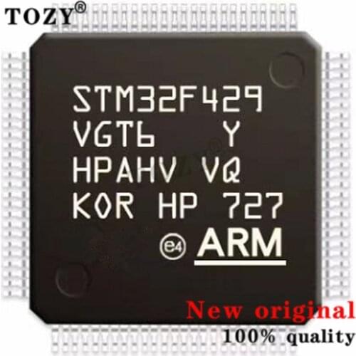 5pcs / lot new original 32 bit microcontroller stm32f429vgt6 lqfp100 arm cortex-m4 MCU