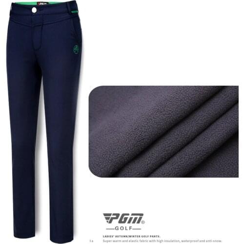 2018 New PGM Women Pants Sportwear Slim Clothes Winter/Autumn Plus Velvet Thick Keep Warm Trousers Skinny Golf/Tennis Pant
