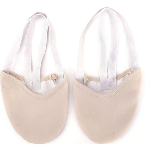 Elastic Skin Color Rhythmic Gymnastics Toe Shoes Soft Half Socks Knitted Roupa Ginastica Professional Competition Sole Protect