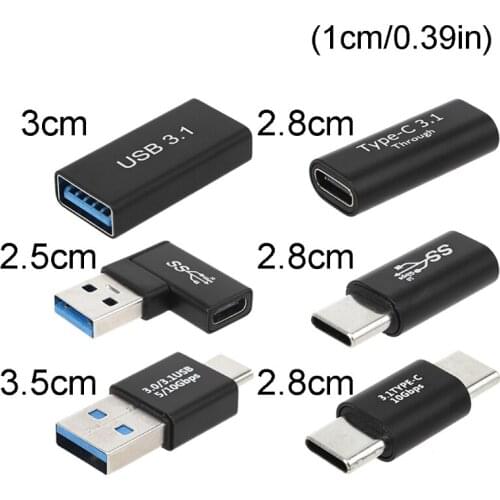 Tipo C a USB 3,0 adaptador de USB OTG C a tipo C macho conector/convertidor hembra 35EA