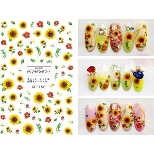 Multi Styles Nail Stickers Decal Mixed Sizes Nails Art Tattoo Decor Flower Cat Moon Star Cartoon Pattern Manicures Decoration