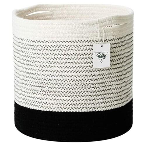 Hand Woven Straw Planter Basket Indoor Outdoor Storage Flowerpot Plant Container