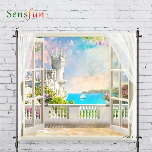 LEVOO Photographic Background Beauty Attic Arch Landscape Backdrop Photo Shoot Photocall Photobooth Prop Custom