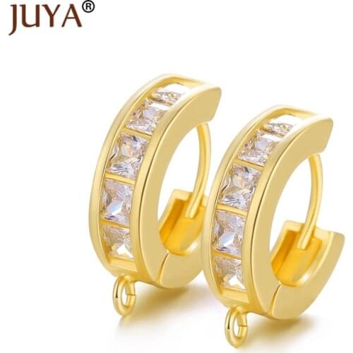 1 Pair Fashion Zircon Earring Hook Clasps Accessories For Earrings Jewelry Making Handmade DIY Findings Components