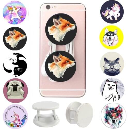Dog Popped Phone Holder Marble Swappable Grip Finger Ring for Phones Попсокеты Stretch Popular Pocket Socket Stand попсокет