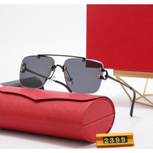 2021 Vintage Rimless C Wire Sunglasses Men Eyewear Women For Summer Luxury Eyeglasses Men Glasses Frame Oculos De Sol Las Gafas