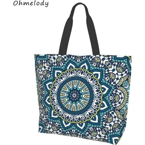 Vintage Mandala Womens Large Tote Handbags Lightweight Shoulder Bag Ladies Shopping Bags Summer Beach Bags Travelling Totes