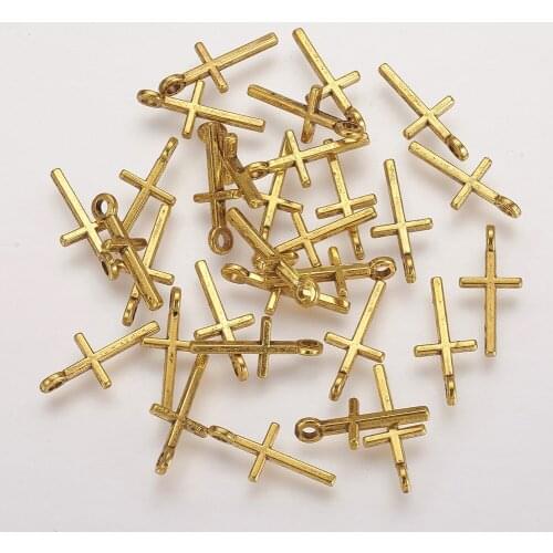 Vintage Alloy Cross-Shaped Pendant DIY Bracelet Necklace Hanging Piece Pendant Ornament Accessories wholesale