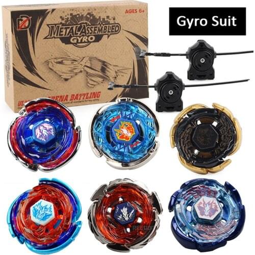 Beybleyd Metal Fusion 6Pcs Balblade Burst Toy Pegasus Series Set with Pull Ruler Launcher Constellation Alloy Toys for Children