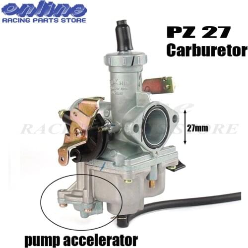 High Performance PZ27 Carb Cable Choke 27mm accelerator Pump Carburetor For KEIHI 140 150 160 200cc Dirt Bike ATV Quad GO Kart