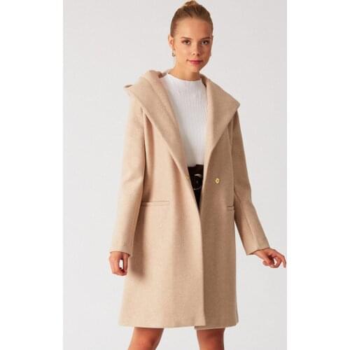 Women Winter Coats Long Hooded Coats Cashmere Wool Collar Coat Kuruvaz Autumn Winter Fashion Clothing from Turkey