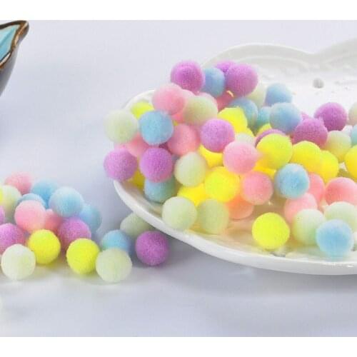 15mm Soft Pom Pom Balls Macarons Fluffy Fur Pompom Balls For Wedding Decoration Handmade Kid Toys Diy Sewing Craft Supplies