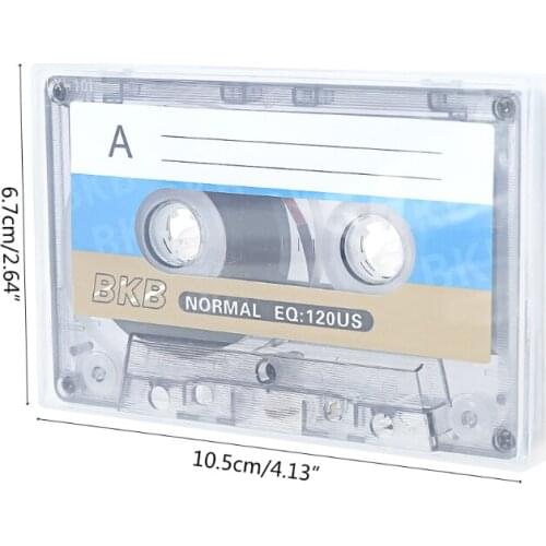 2Pcs Standard Cassette Blank Tape Player Empty 60 Minutes Magnetic Tape