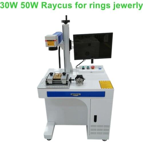 30W 50W Stainless steel Aluminum Copper Titanium alloy Gold silver ring engraving machine portable fiber laser marking machine p