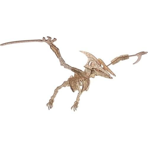 3D Wooden Animal Puzzle Dinosaur Pterosaur Building Model DIY Puzzles Educational Toy Children Christmas Gifts