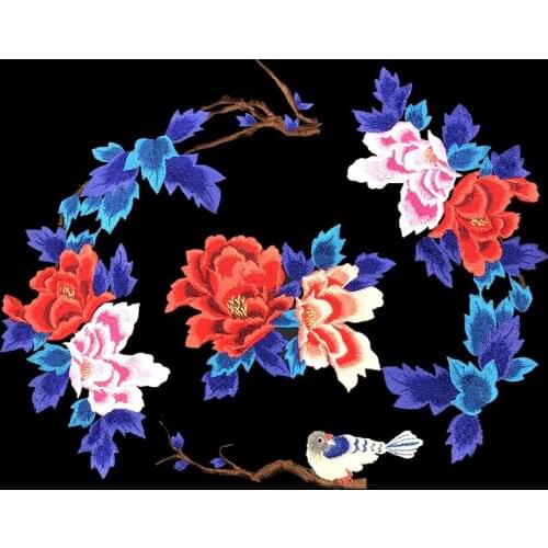 4pcs/set Floral Flower Lace Embroidered Trim Clothes Sewing Water Soluble Mesh Cheongsam Clothing Accessories Applique Patch