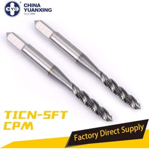 5pcs Machine tap manufacturers Machine tap Spiral tap TICN coating for SUS303 304 316L 6061 6065 7075