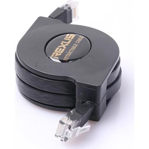 6.6/4.9/3.3 Ft Cat 7 Cat 6 Twisted Pair Network Ethernet Patch Cable Retractable Laptop Computer Cable