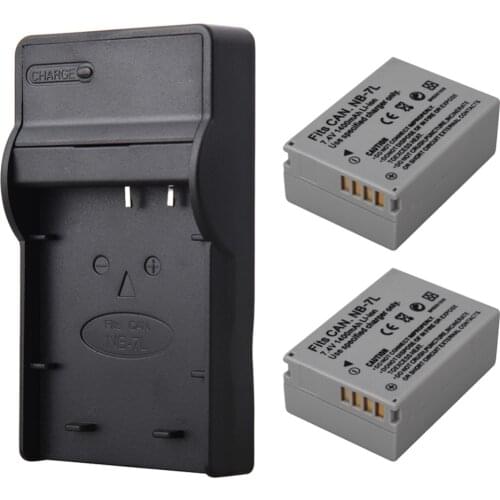 2pcs 1400mah NB-7L NB7L NB 7L Camera Battery + USB Charger For Canon PowerShot G10 G11 G12 SX30IS Battery NB-7L NB7L NB 7L