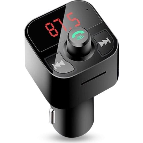 FM Transmitter Aux Modulator Bluetooth Handsfree Car Kit Car Audio MP3 Player Adapter 4.1A Quick Charge Dual USB Car Charger