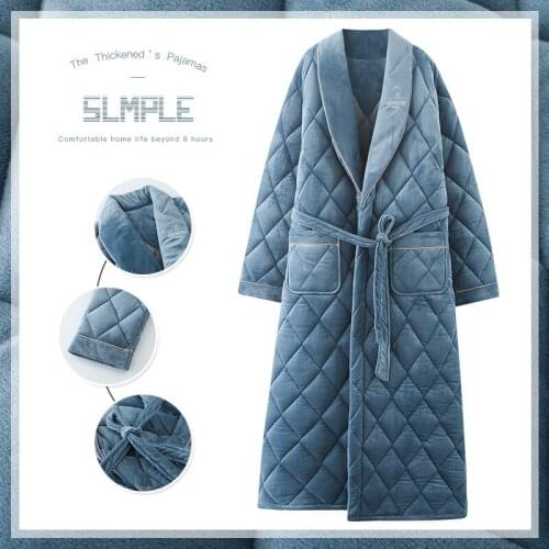 DerDerBiu Men's Warm Robes