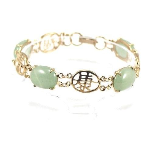 En gros 12X16mm Perle 18KGP vert clair jewerly chanceux Bracelet