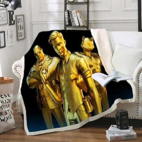 Flannel Blanket Fortnite 3D Printed Fleece Blanket for Beds Hiking Picnic Thick Quilt Bedspread Throw Blanket