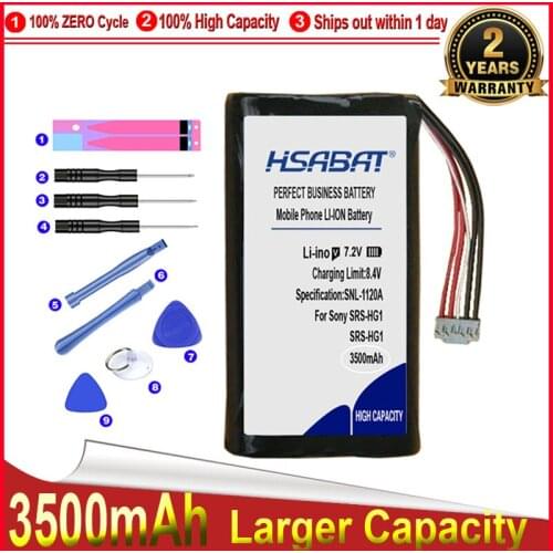 HSABAT 0 Cycle 3500mAh LIS2213 Battery for Sony SRS-HG1 Player Accumulator 3-wir Accumulator