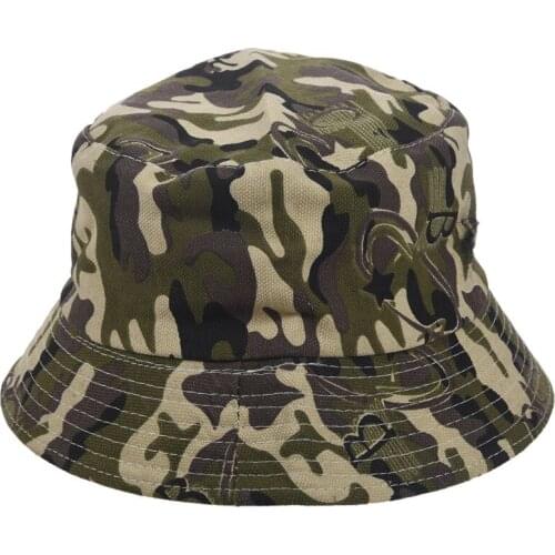 Camouflage Cute Sweet Child Boys Girls Toddler Summer Bucket Sun Hat Fisherman Cap Brown