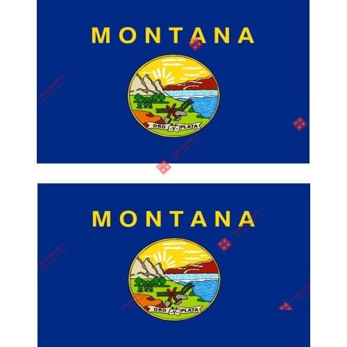 Hot Sell Personality 2 X Aufkleber Auto Sticker Motorrad Fahne Flagge Amerikanische Usa Montana Motorcycle Decals
