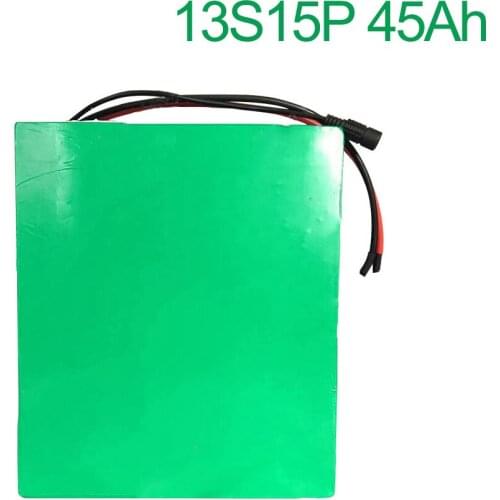 48V 45Ah 13S15P 18650 Li-ion Battery Pack E-Bike Ebike electric bicycle 280x255x70mm