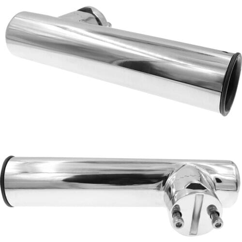 Boat Fishing Pole Stand Bracket Perfect Welded Stainless Steel Marine Accessory Tool Fit Rails 7/8'' to 1'' Fishing Rod Holder