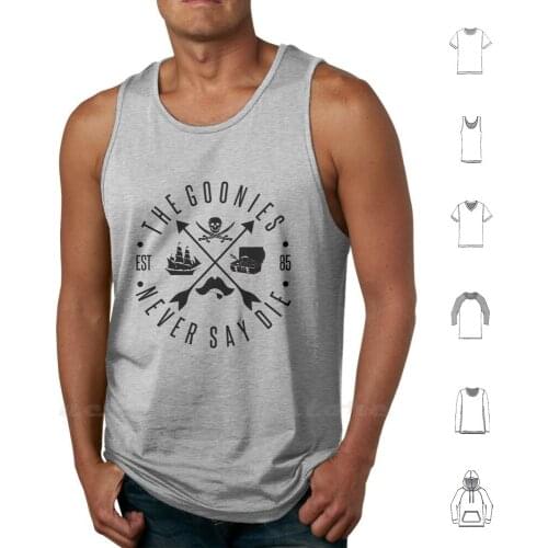 The Goonies Tank Tops Vest Sleeveless The Goonies Never Say Die 80s One Eyed Willie Adventure 80s Movie Goonies