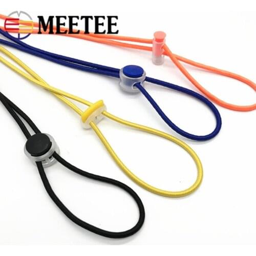 Meetee 50pcs Plastic Nylon Stopper Transparent Spring Cord Lock Buckles DIY Hat Hang Cord End Hook Stopper Hat Garment Accessory