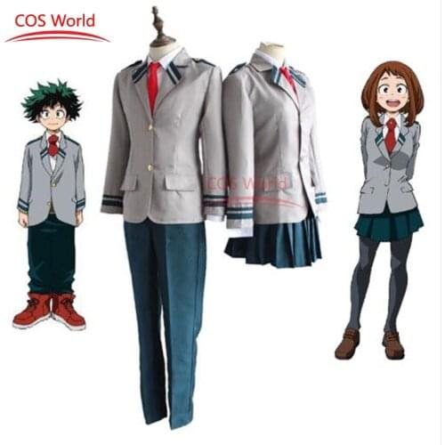 My Hero Academy OCHACO URARAKA Midoriya Izuku Cosplay Costume Boku No Hero Academia AsuiTsuyu Yaoyorozu Momo School Uniform Suit