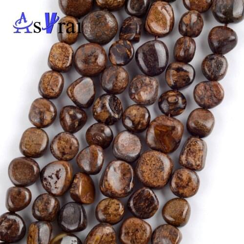 Natural Bronzite Stone Irregular Beads For Jewelry Making 8mm-10mm Spacer Loose Beads Diy Handmade Bracelets Jewellery Strand15"