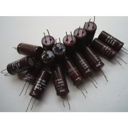 Original new 100% 35V 1000uf rza series resin sealed long life copper foot audio filter capacitor 19*41mm (Inductor)