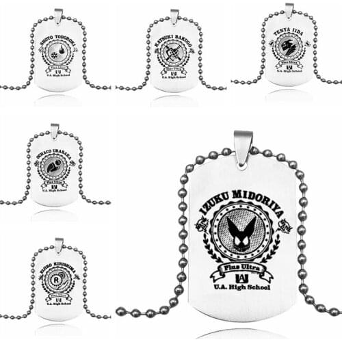 Japanese Cartoon My Hero Academy Necklace Cartoon Character Zinc Alloy Necklaces For Childlike Heart Man Women Accessories