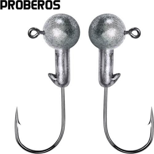 Lure 10pcs/lot Jig Big Hook 1G-2G-3G-5G-6G-7G-9G Fishing Hook Natural Color Fishhook Jig Single Hooks for Worm Fishing Tackle